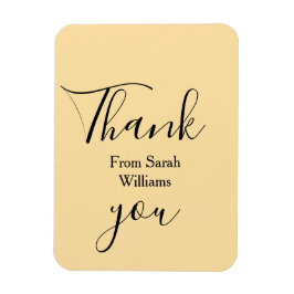 Ímã Thank you from add name yellow Pastel boho wedding