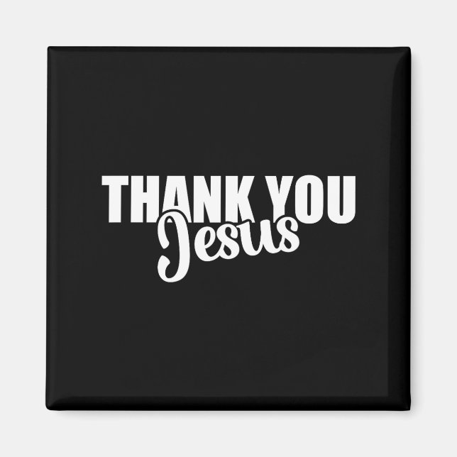 Imã Thank You Jesus Faith Based Christian Bible Gospel (Frente)
