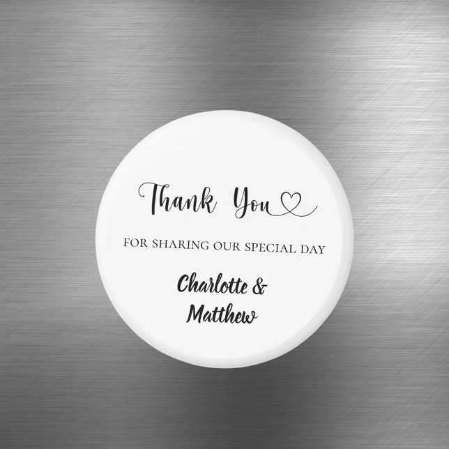 Imã Thank you sharing our day bride groom wedding (Criador carregado)