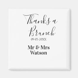 Imã Thanks a brunch post wedding name date simple 