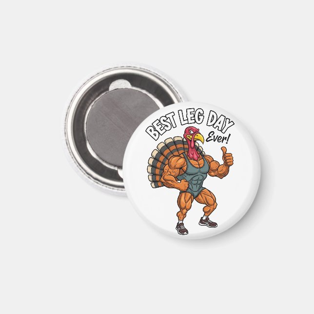 Imã Thanksgiving Leg Day Magnet (Front/Back)