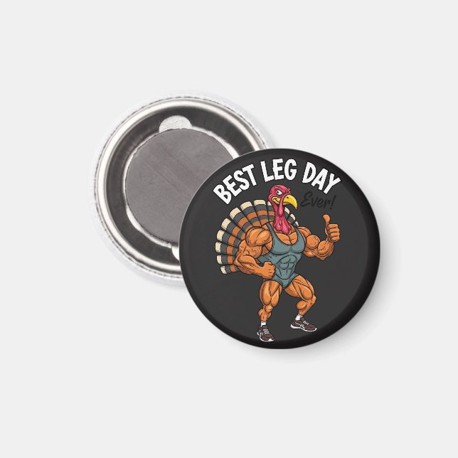 Imã Thanksgiving Leg Day Magnet (Front/Back)