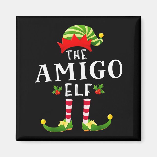 Imã The Amigo Elf Christmas Matching Pajama  (Frente)