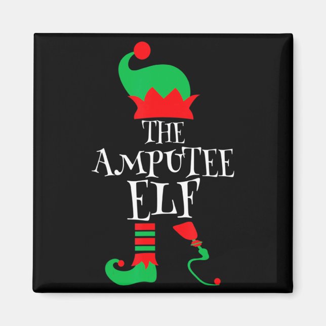 Imã The Amputee Elf Christmas Funny Limb Surgery Joke  (Frente)