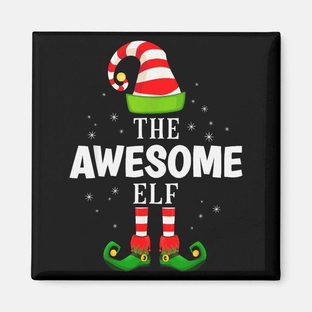 Imã The Awesome Elf Christmas Pjs Matching Pajama  (Frente)