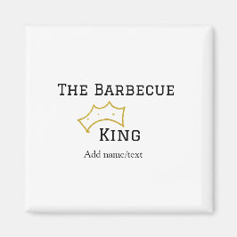 Imã The Barbecue king crownadd name text cooking best