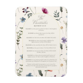 Ímã The Beatitudes Matthew 5:3–12 Floral Scripture