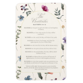 Ímã The Beatitudes Matthew 5:3–12 Floral Scripture