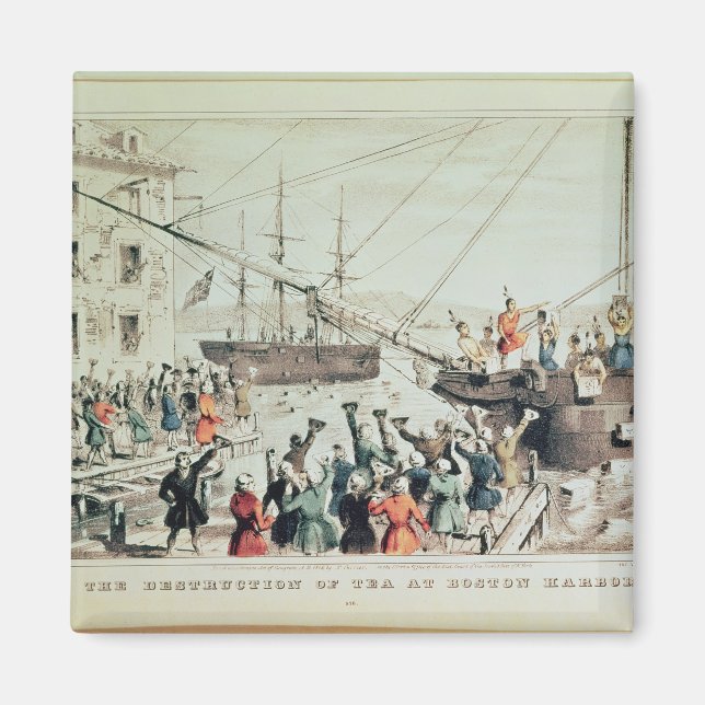 Imã The Boston Tea Party, 1846 (Frente)