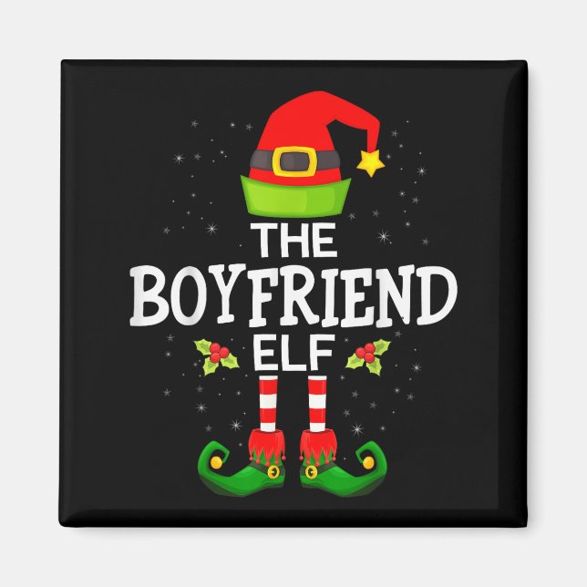 Imã The Boyfriend Elf Christmas Family Matching Pajama (Frente)
