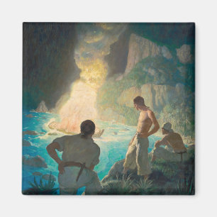 Imã The Burning of the Bounty, 1940 por N. C. Wyeth