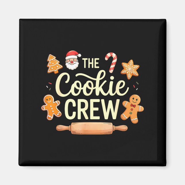 Imã The Cookie Crew Christmas Baking Cookie Lover  (Frente)