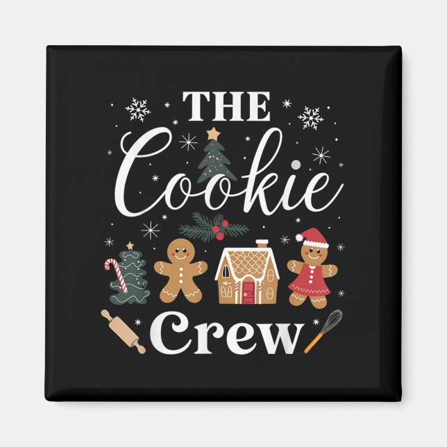 Imã The Cookie Crew Christmas Baking Cookie Lover Kids (Frente)