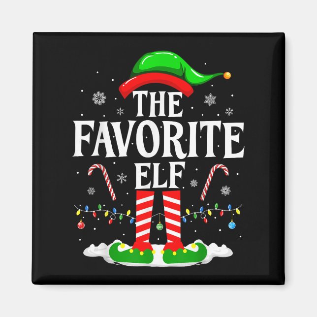 Imã The Favorite Elf Funny Xmas Matching Family Christ (Frente)