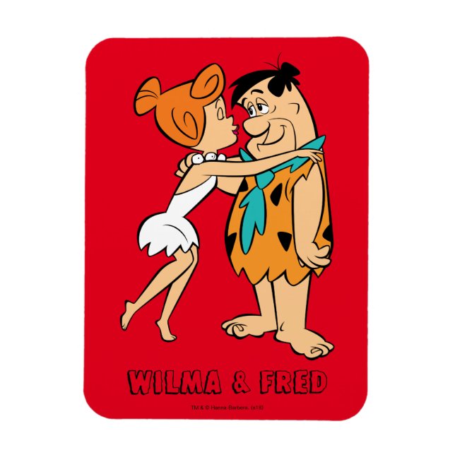 Ímã The Flintstones | Wilma Kissing Fred (Vertical)
