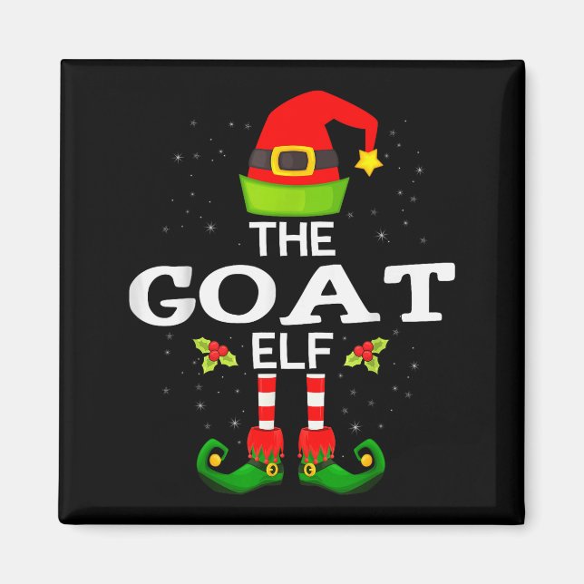 Imã The Goat Elf Christmas Family Matching Pajama  (Frente)