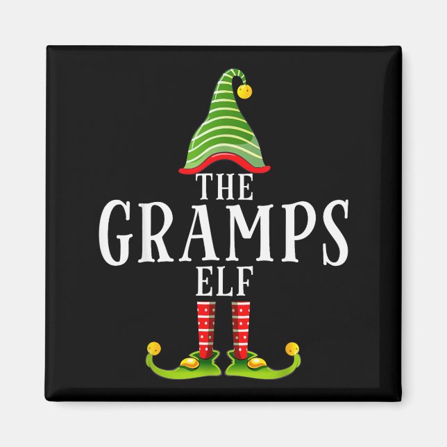 Imã The Gramps Elf Funny Matching Pajama Xmas  (Frente)