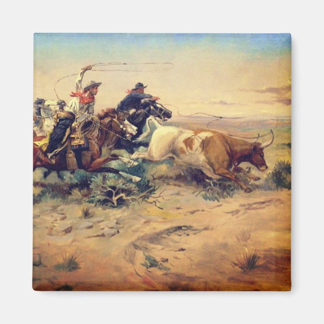 Imã The Herd Quitter (por C. M. Russell, c. 1897) (Frente)