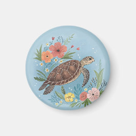 Imã The illustration of a sea turtle