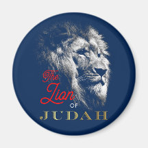 The Lion of Judah Navy Blue Red Gold Christian