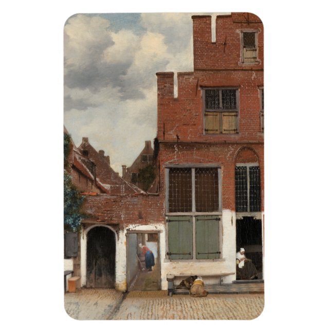 Ímã The Little Street, por Johannes Vermeer (Vertical)
