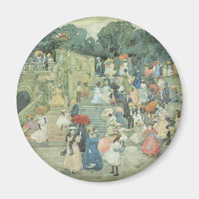 Imã The Mall, Central Park de Maurice Prendergast (Frente)