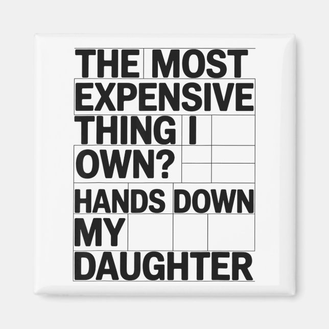 Imã The Most Expensive Thing I Own_ Hands Down My Daug (Frente)