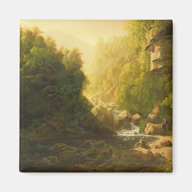 Imã The Mountain Torrent, c.1820-30 (óleo na canvas) (Frente)