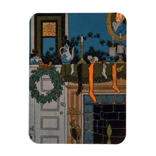 Ímã The Night Before Christmas de Denlow, 1903 (cor) (Vertical)