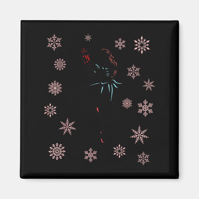 Imã The Nutcracker Ballet And Clara Ballerina Christma (Frente)