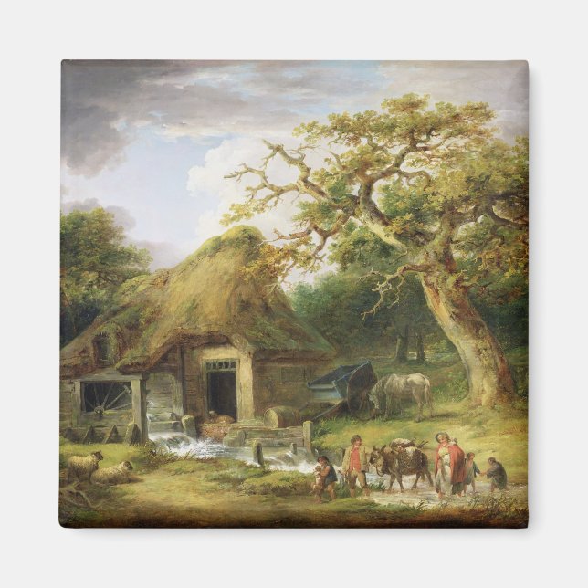 Imã The Old Water Mill, 1790 (óleo na canvas) (Frente)