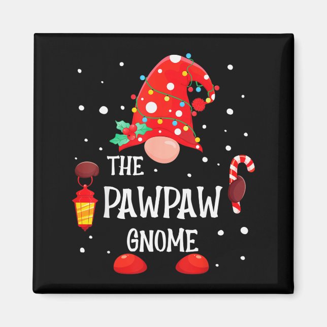 Imã The Pawpaw Gnome Matching Family Christmas Gnome P (Frente)