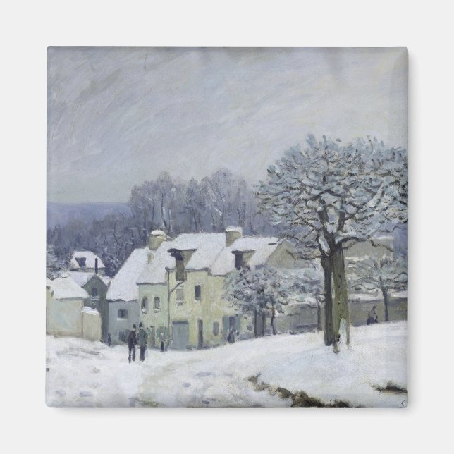 Imã The Place du Chenil at Marly-le-Roi, Snow, 1876 (Frente)