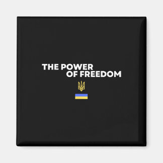 Imã The Power Of Freedom Trident Ukrainian Flag Symbol