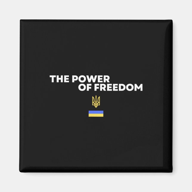 Imã The Power Of Freedom Trident Ukrainian Flag Symbol (Frente)