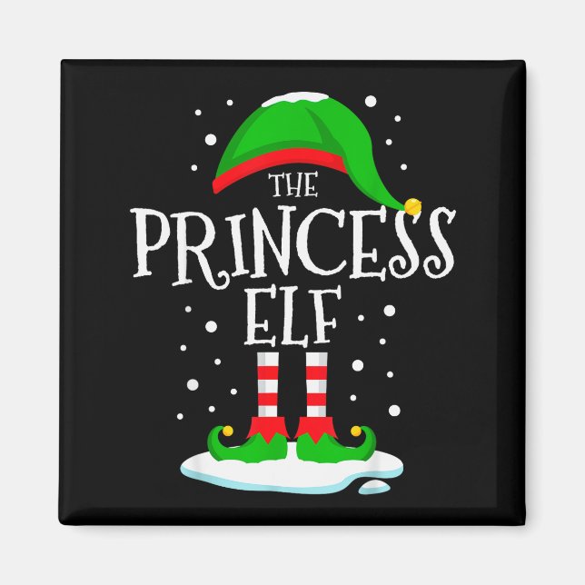 Imã The Princess Elf Christmas Family Matching Xmas Wo (Frente)