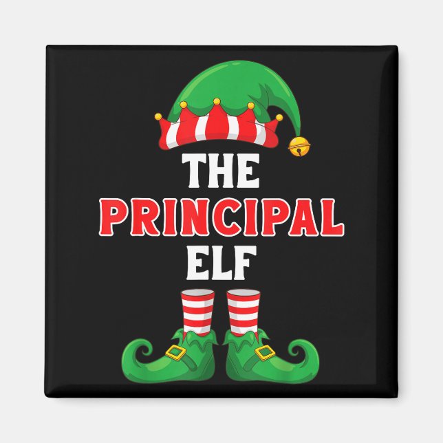 Imã The Principal Elf Christmas For Principal School P (Frente)