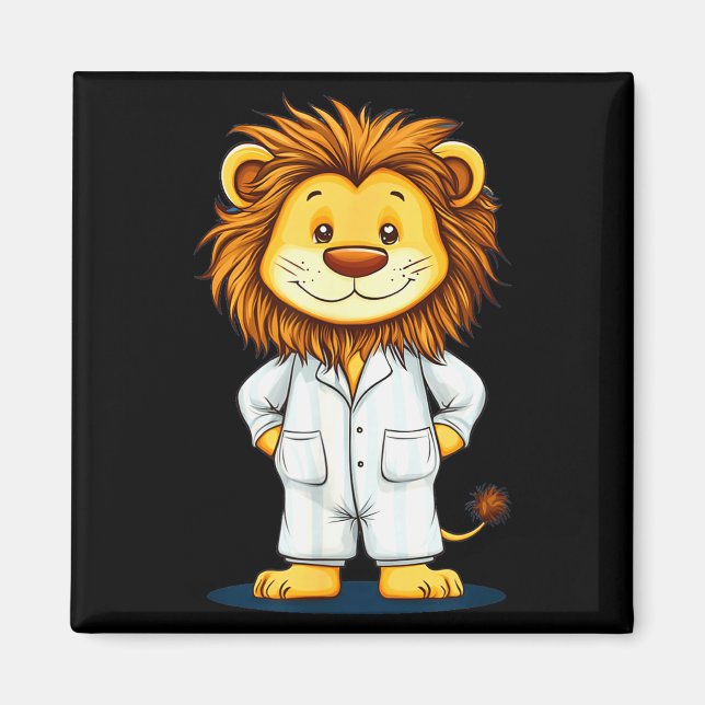 Imã The Sleepy King_ Lion In Pajamas Costume For Boys  (Frente)