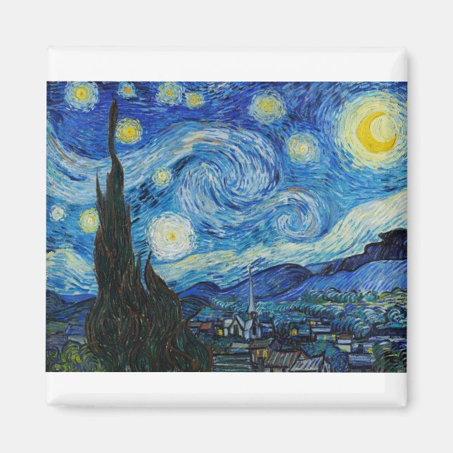 Imã The Starry Night 1889, por Vincent van Gogh (Frente)