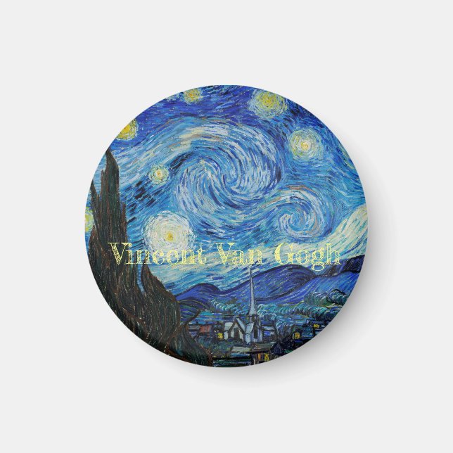 Imã The Starry Night (1889), por Vincent Van Gogh (Frente)