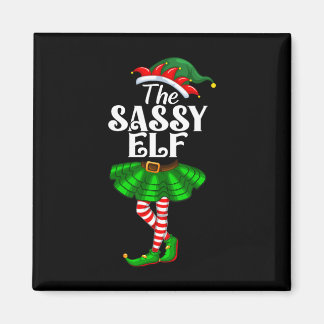Imã The Sy Elf Xmas Funny Christmas Matching Family Pa
