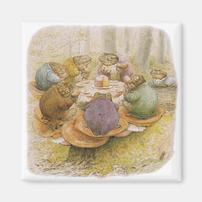 Imã The Toads Tea Party (por Beatrix Potter) (Frente)