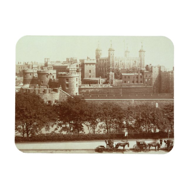 Ímã The Tower of London (foto de sepia) (Horizontal)