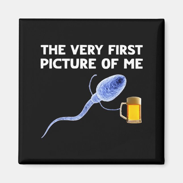 Imã The Very First Cture Of Me Funny Sperm Holding Bee (Frente)