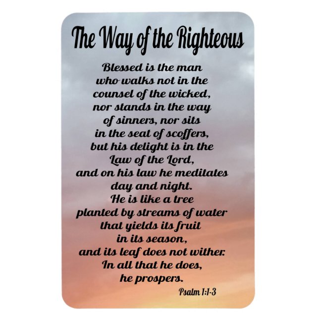 Ímã The Way of the Righteous (Vertical)