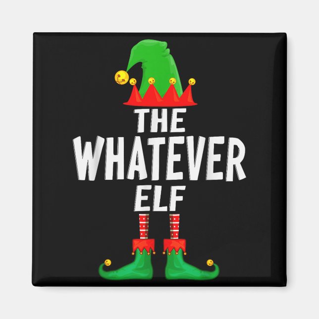 Imã The Whatever Elf Matching Family Christmas  (Frente)
