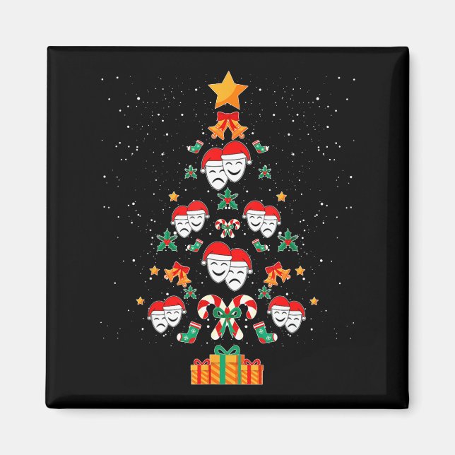 Imã Theatre Masks Drama Actor Actress Christmas Tree X (Frente)