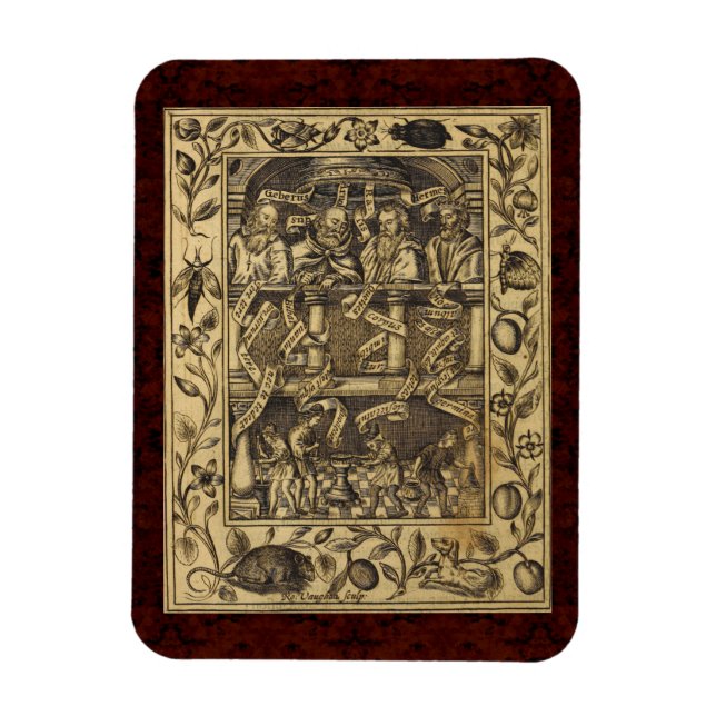 Ímã Theatrum Chemicum: 1652 Ilustração de Alquimia (Vertical)