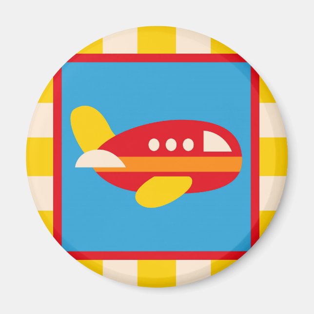 Imã Theme Kids De Transporte De Aviões Cutes Ofertas (Frente)