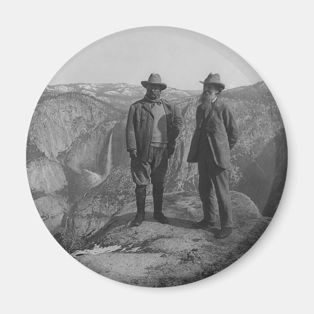 Imã Theodore Roosevelt e John Muir no Glacier Point (Frente)
